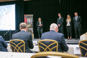 Another group presenting at the Retail Real Estate Case Competition
