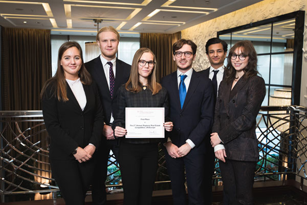 Winners of the 2nd Annual Cornell Regional Real Estate Competition, UK/Europe