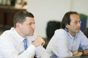 Group of people listening at the Chicago Regional Roundtable