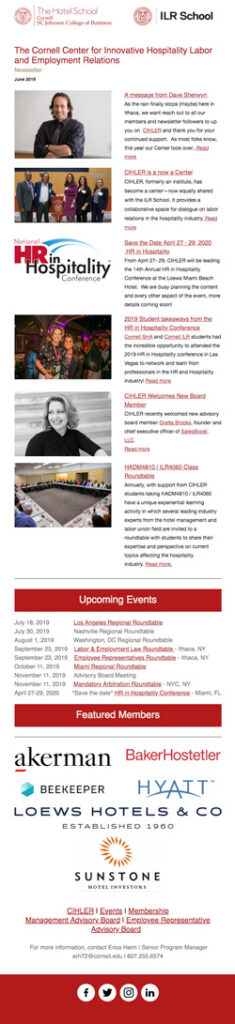 CIHLER Newsletter June 2019