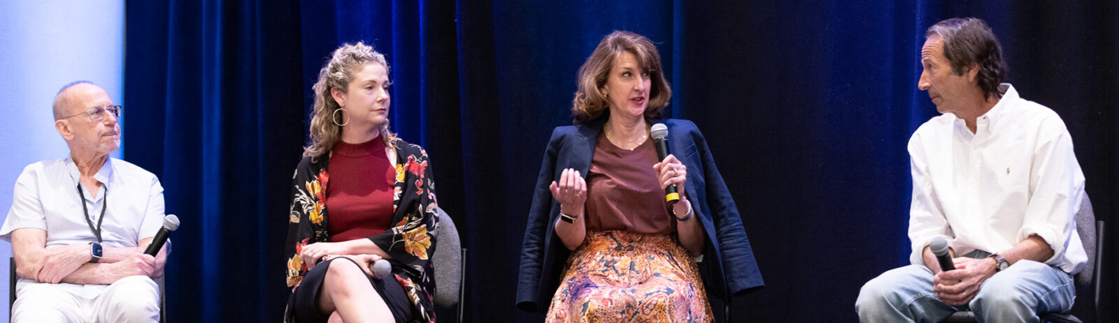 Four faculty members speak on a panel.