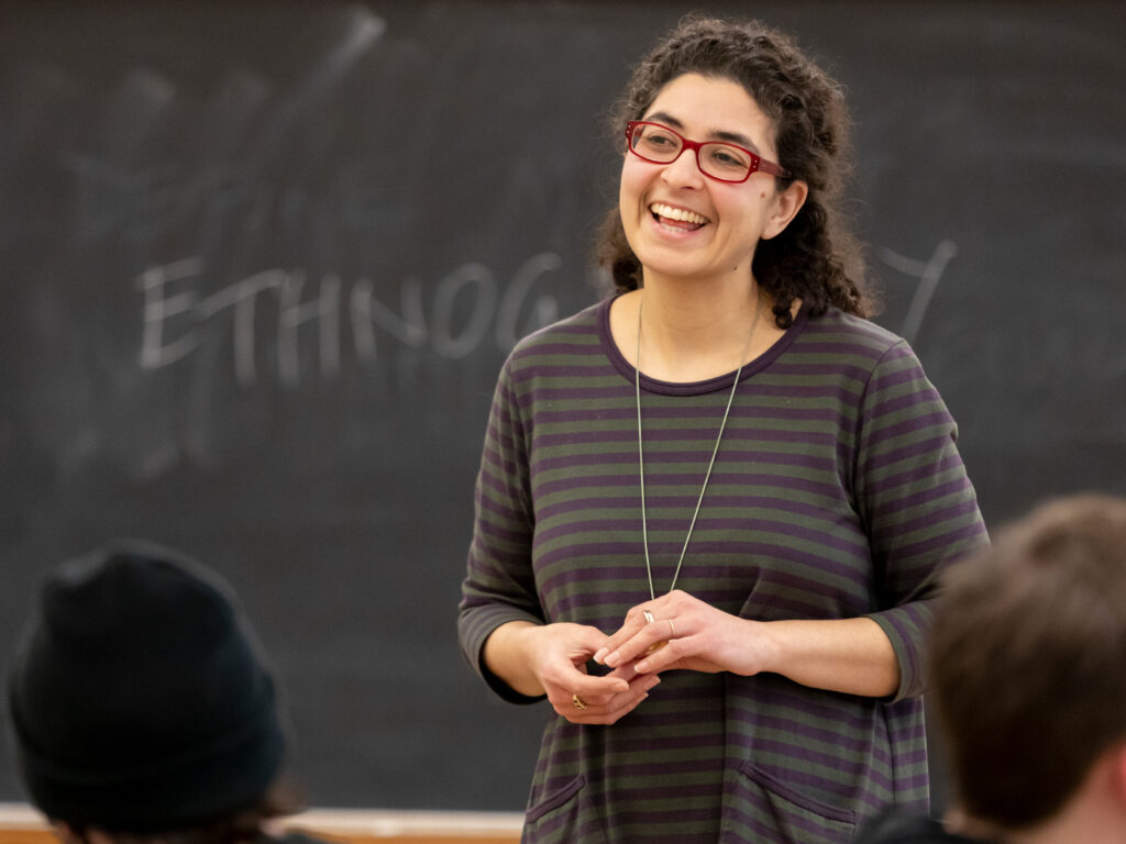 Denise Ramzy teaching a class.