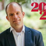 headshot of CJ Fonzi with the 20 for 20 graphic identifier placed next to him on the photo.
