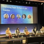 Kalin Bracken, Kanika Singh, Nora Rizzo, Laurie Rothenberg, and Alicia Silva on stage at summit.