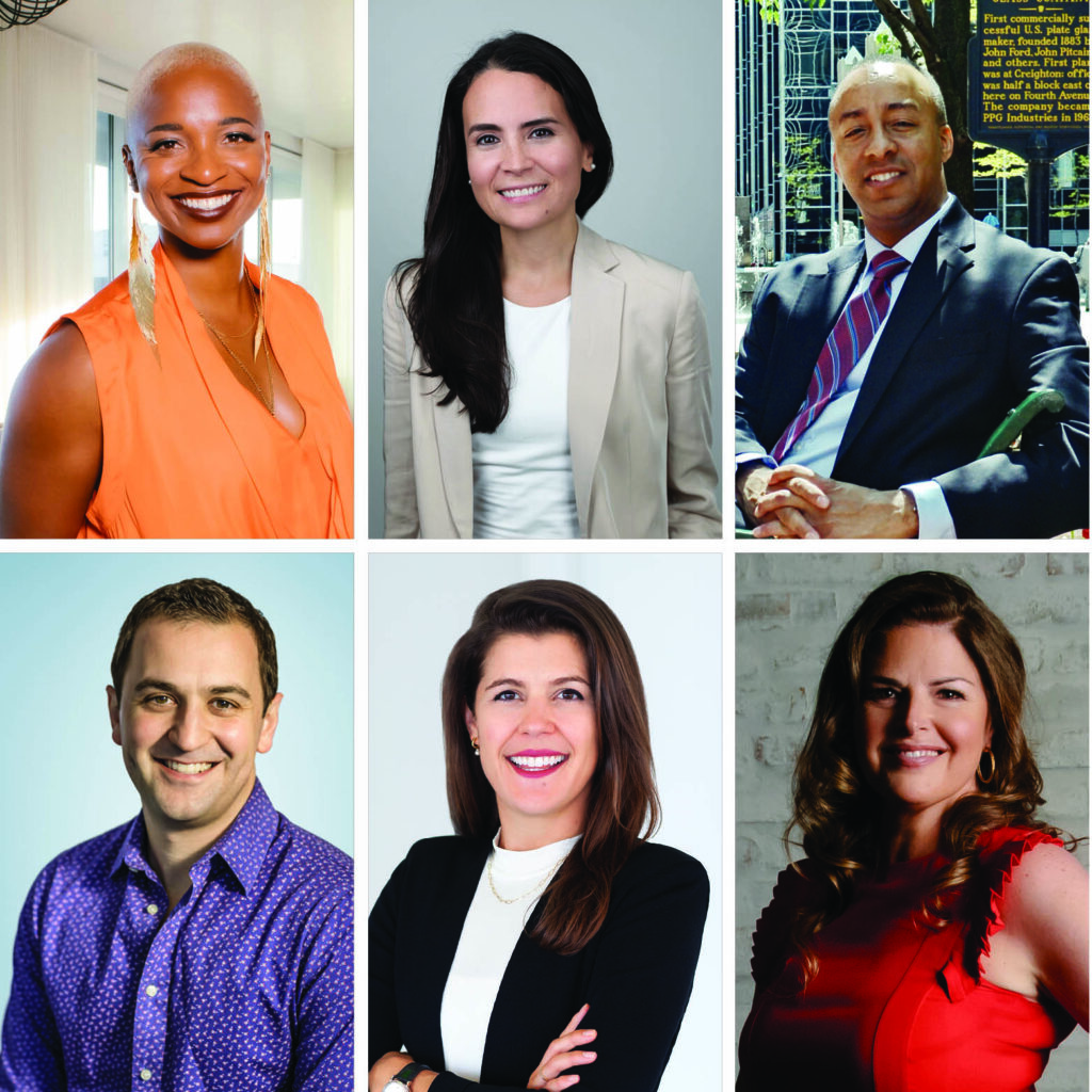 Headshots of six Hotelie alumni.