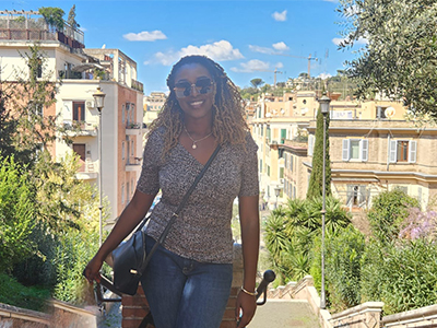 Johnson in Rome near the Vatican