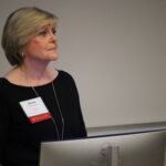 Anne Thompson giving her keynote speech