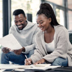 Couple discussing finances