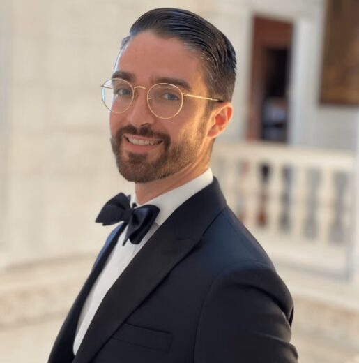 Headshot of Andrew Foley in a tuxedo.