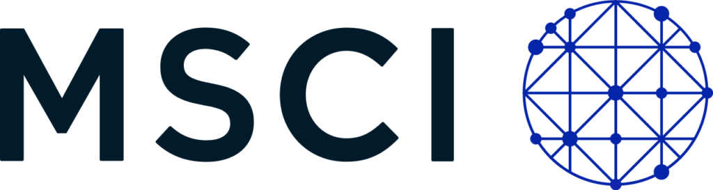 Blue text that reads "MSCI"