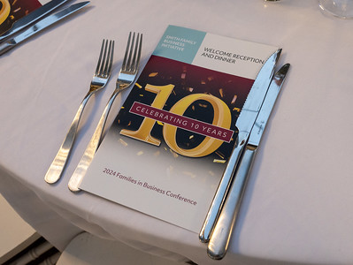 Celebration dinner menu