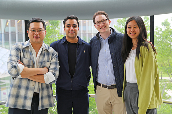 Four members of SAIL's founding team: Chansam Kim, MBA ’25; Salik Tehami, MBA ’25; William J. Reid, Health Tech ’25; and Olivia Mei, Computer Science ’25.