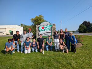 students visiting Fowler Orchards