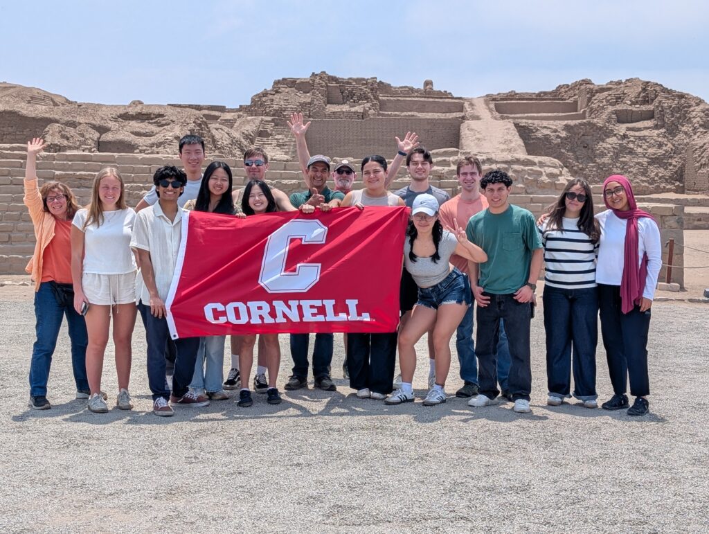 visiting ruins in Peru