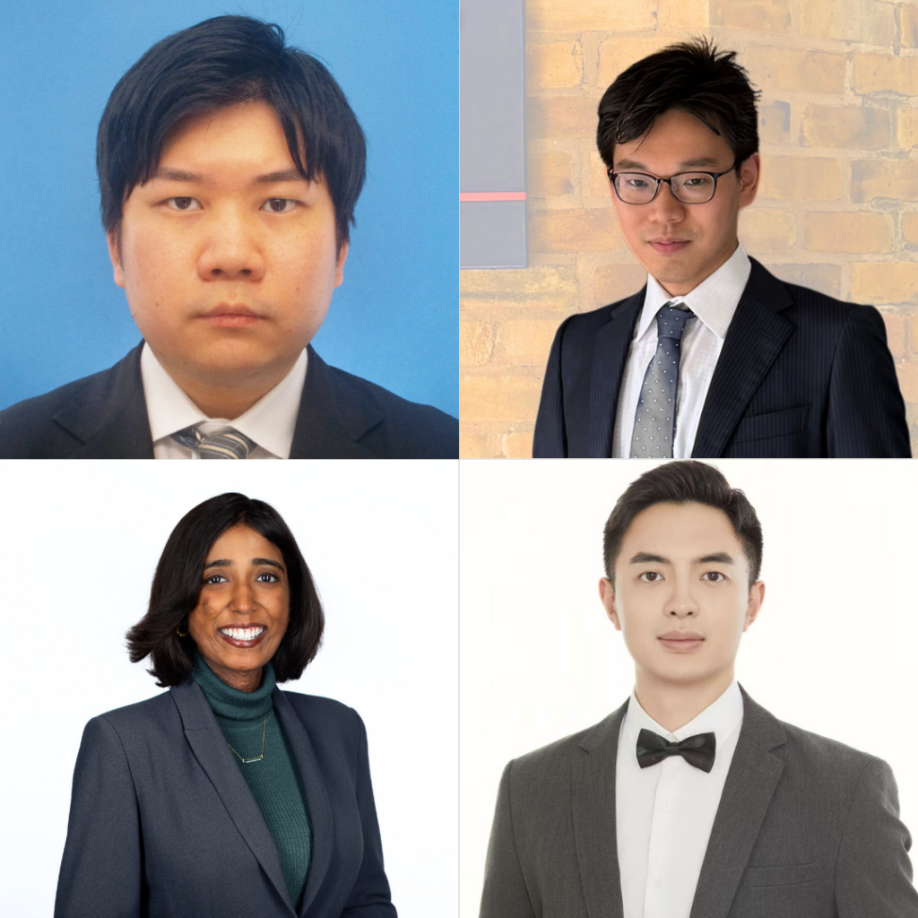 Headshots from the winning team, London Business School, of the Investment Portfolio Case Competition.