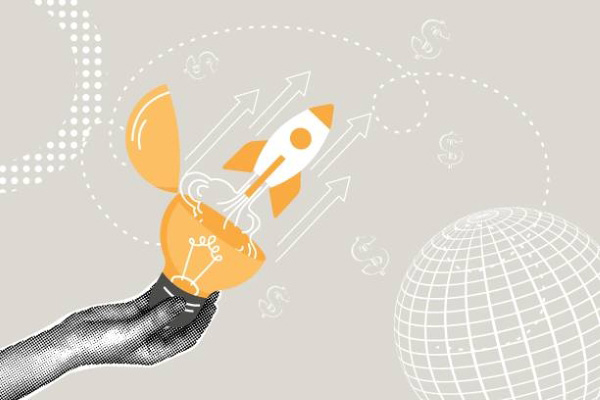 Illustration of a rocket coming out of a capsule
