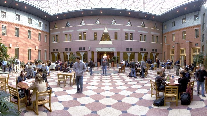Dyson Atrium Sage Hall, students