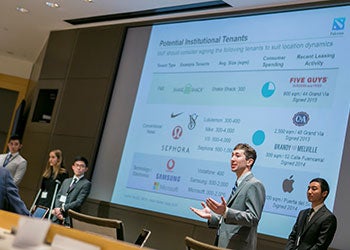 person giving presentation