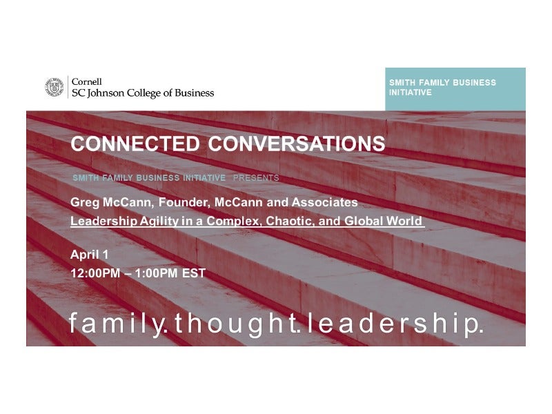 Video preview of conversation: Leadership agility in a complex, chaotic, and global world
