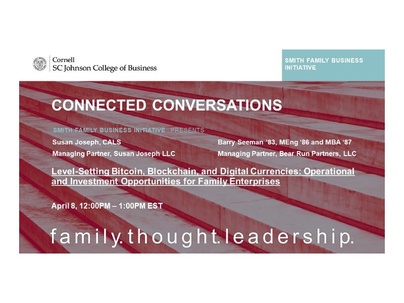 Video preview of conversation: Level-setting bitcoin, blockchain and digital currencies