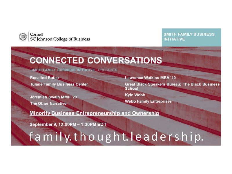 Video preview of conversation: Minority business entrepreneurship and ownership