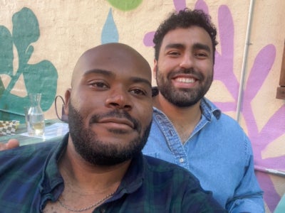Image of students Guy-Lee King and Luis Arjona