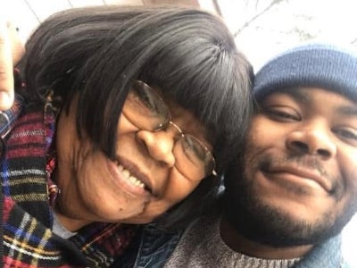 Image of Guy-Lee King with his grandmother Celestine King in Jackson, Mississippi.