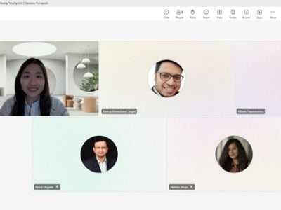 A virtual meeting interface.