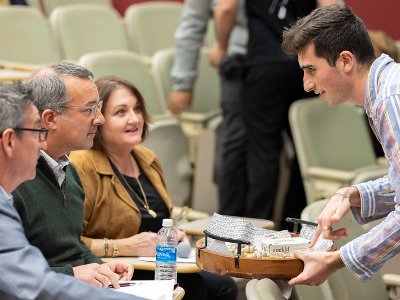 Jason Spillerman &lsquo;92 participating as a judge for the 2023 Hospitality Pitch Deck Competition.