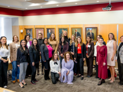 Image of a large group of women attending the Women and Hospitality Entrepreneurship Roundtable