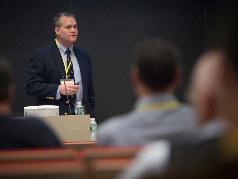 Important person giving a talk