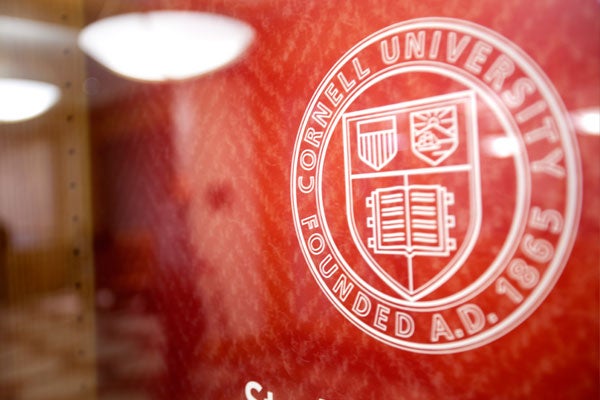 A close up of the Cornell logo